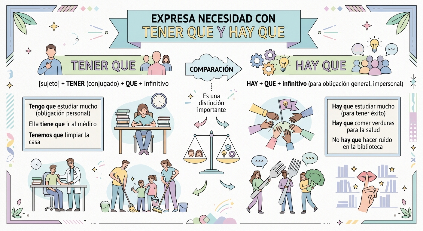 Tener que и hay que