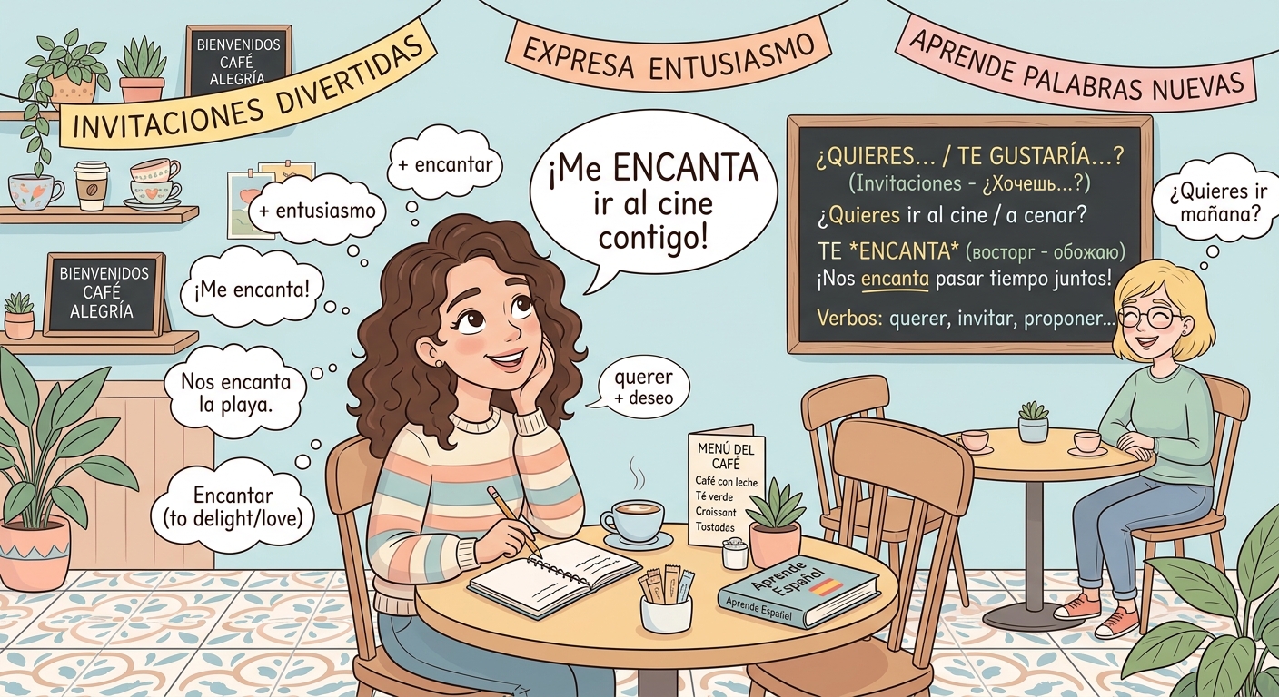 Приглашения и encantar/querer