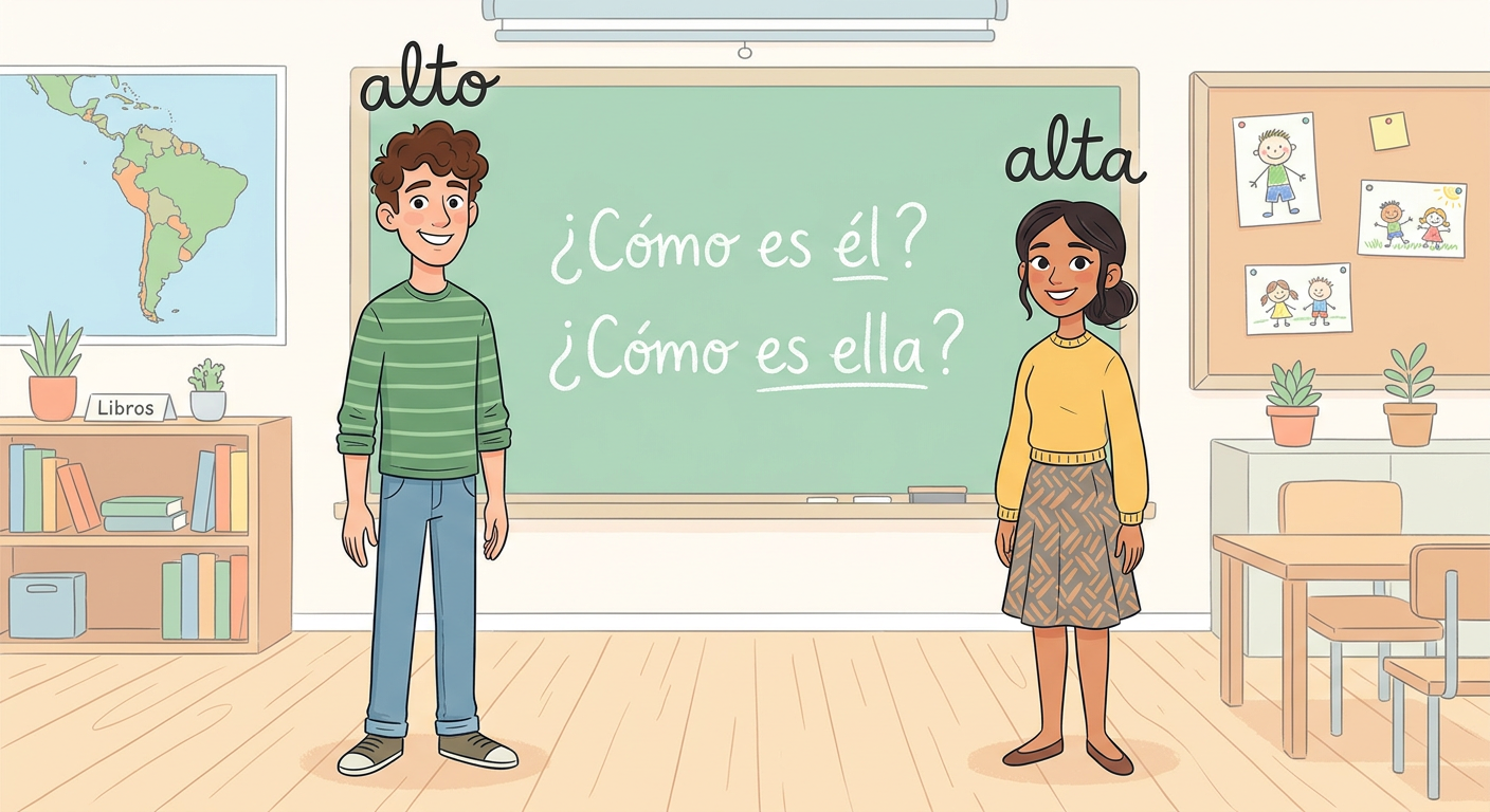 Alto, alta — ¿cómo son?