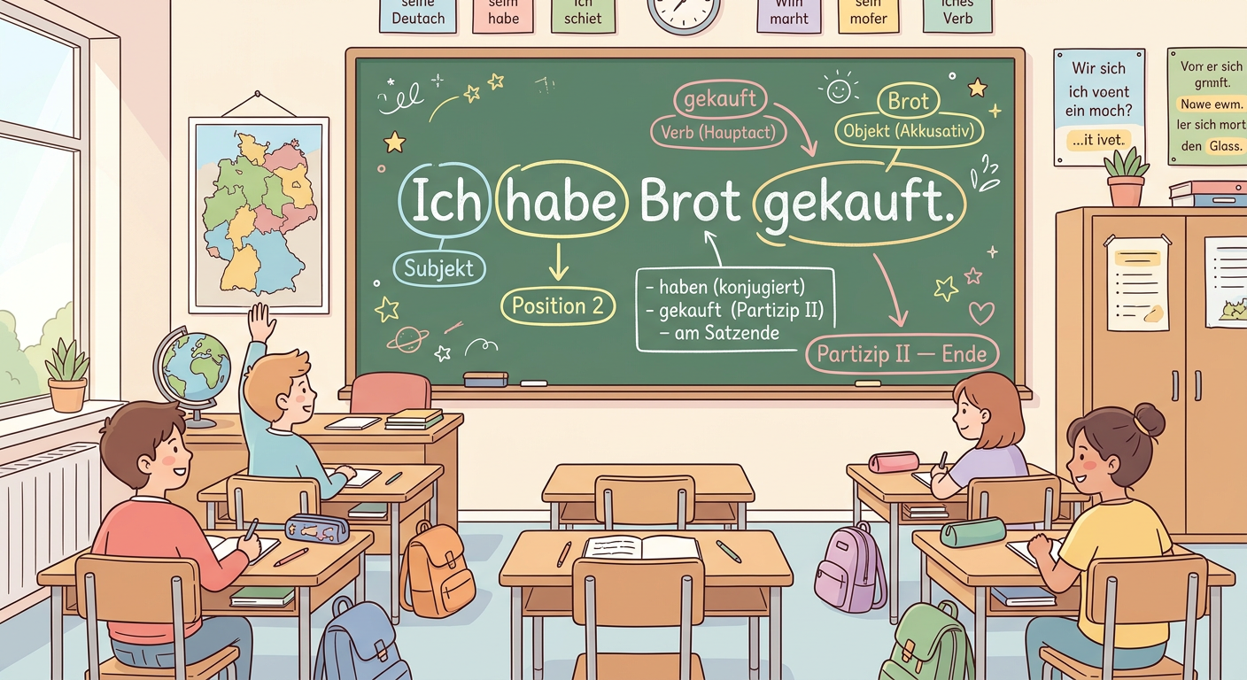 Ich habe Brot gekauft.