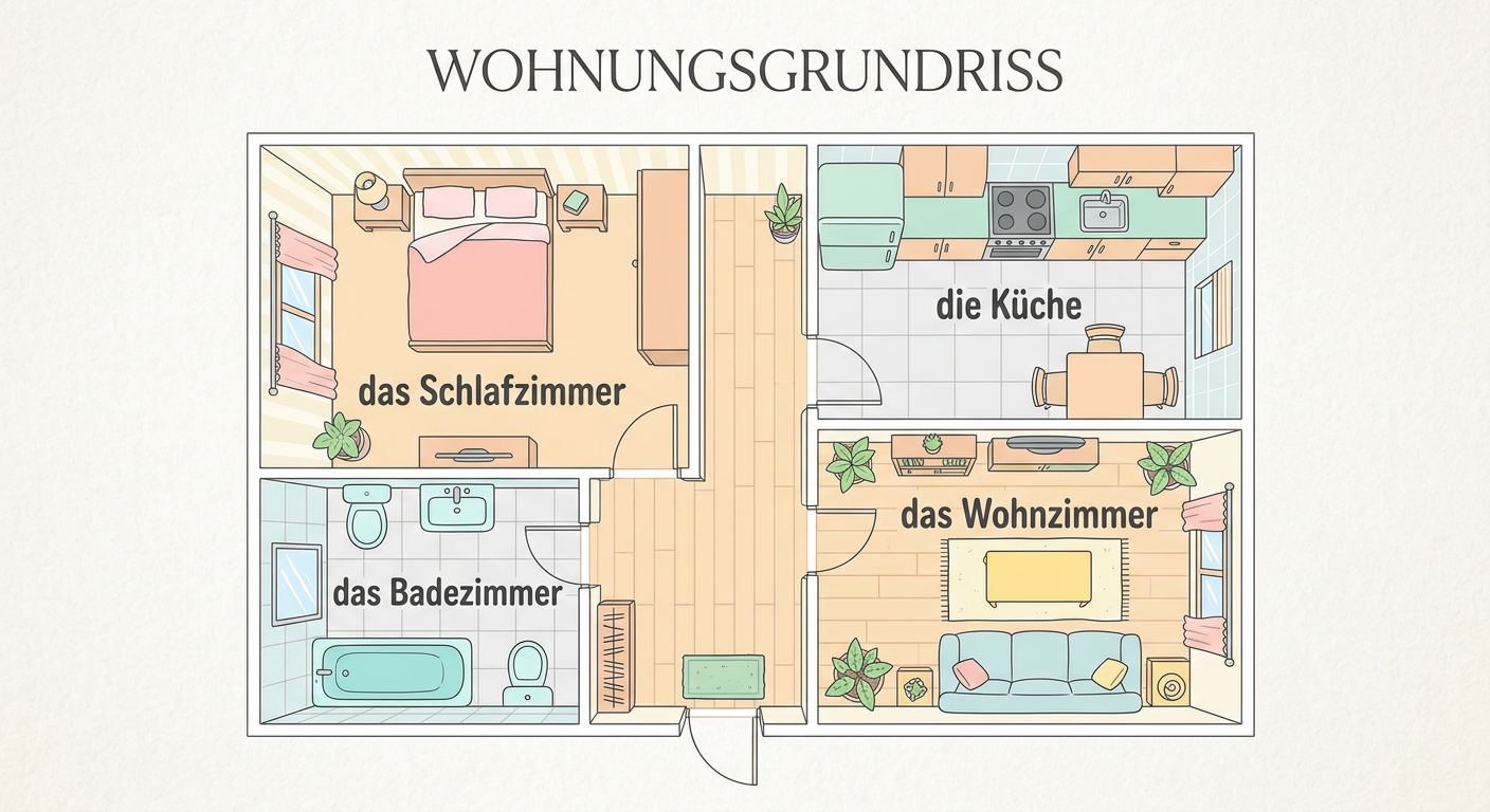 Die Wohnung — Zimmer und Küche