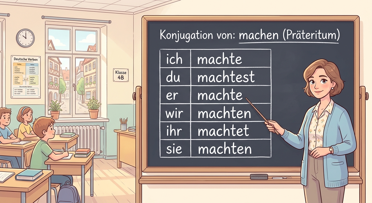 Wir machten — Präteritum