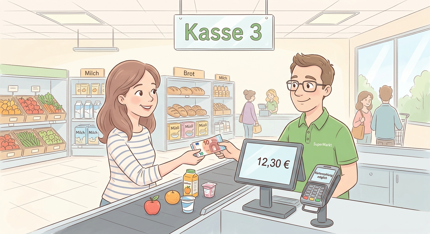 Bezahlen an der Kasse