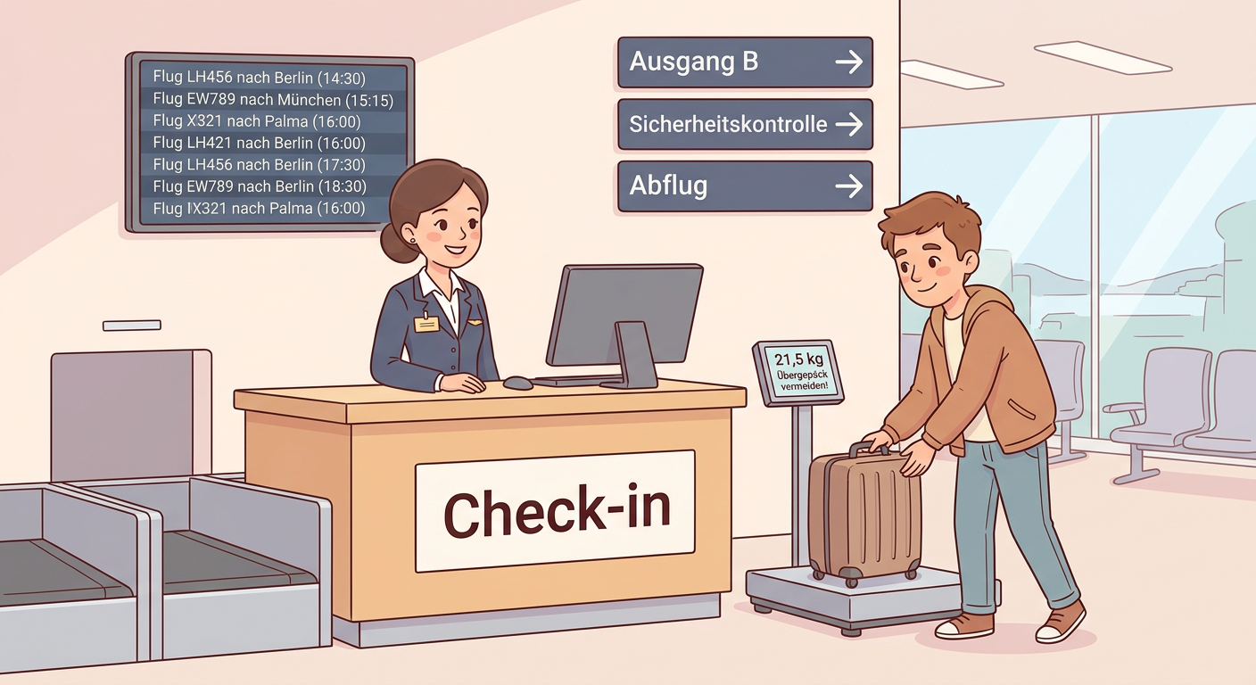 Am Check-in-Schalter