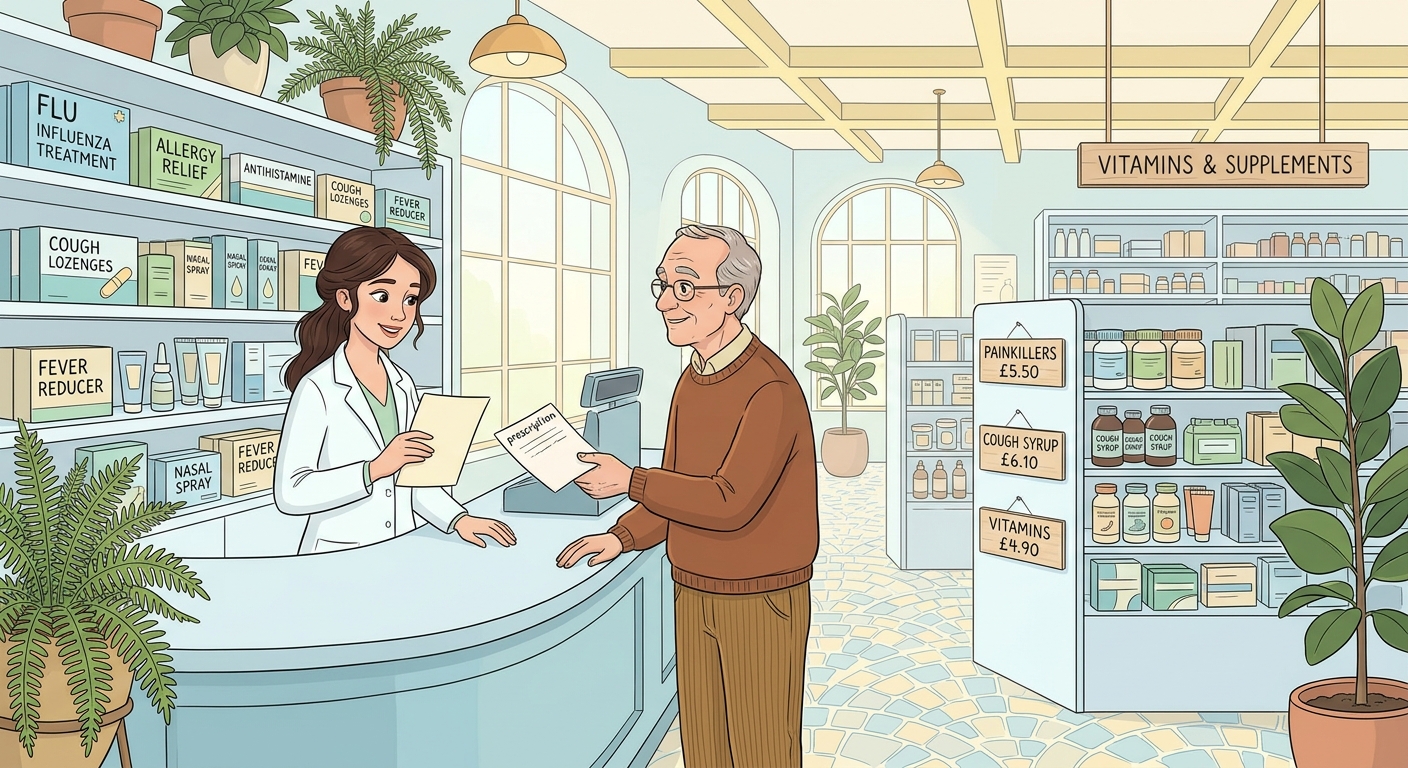 At the pharmacy counter