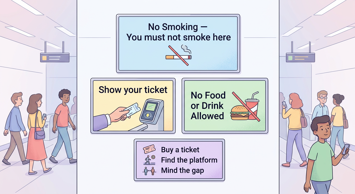 Rules and signs: must not