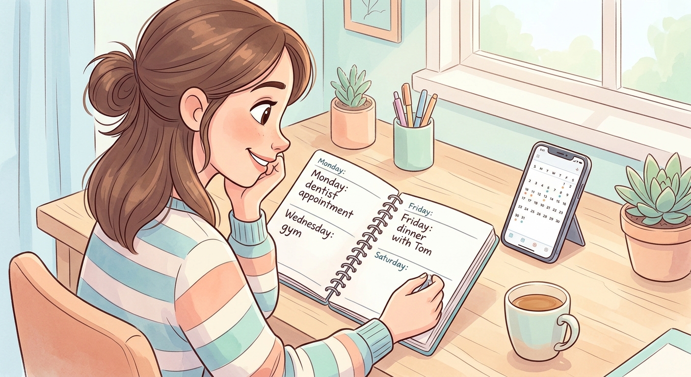 Checking the schedule