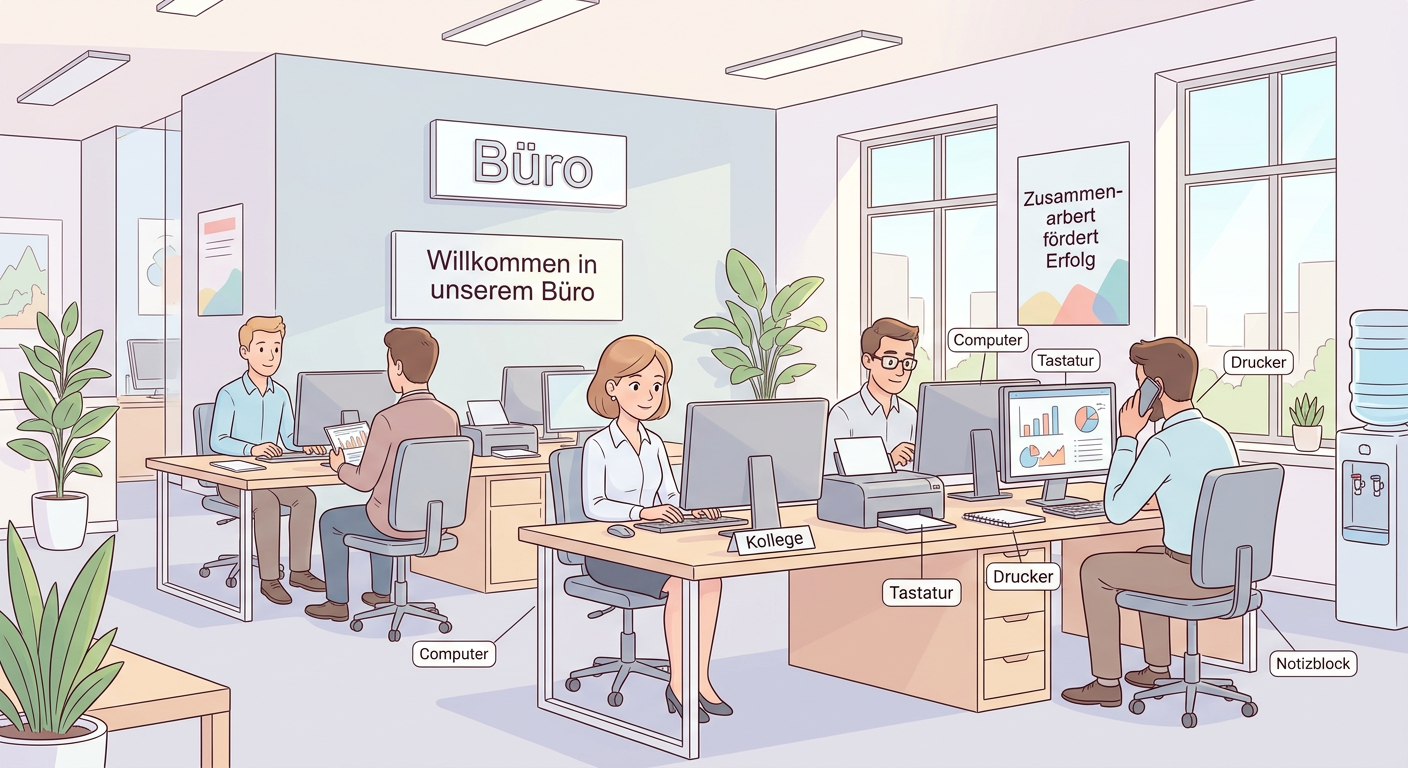 Im Büro bei der Firma