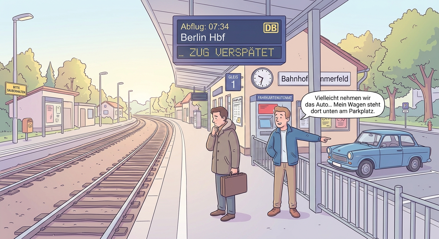 Plötzlich kam kein Zug.
