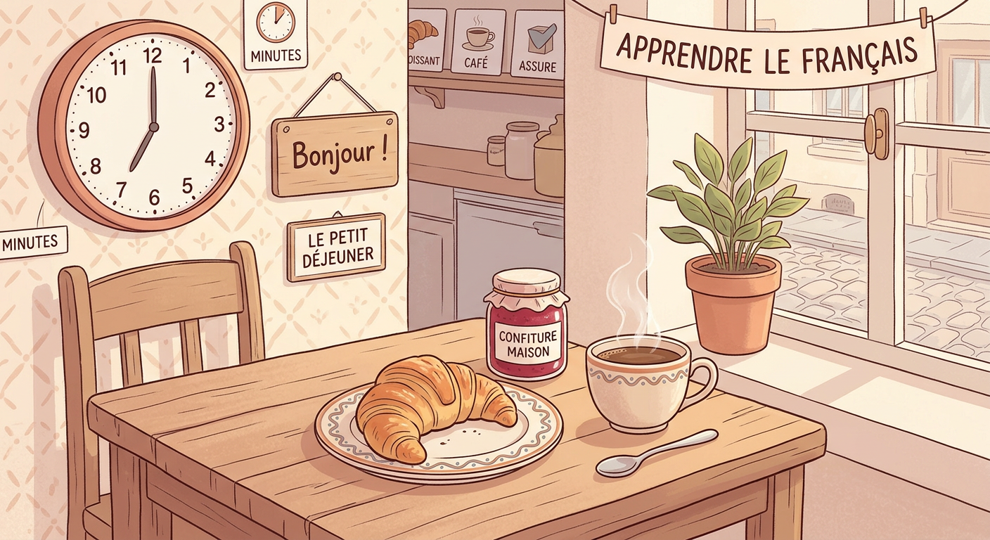 Le matin à sept heures et demie