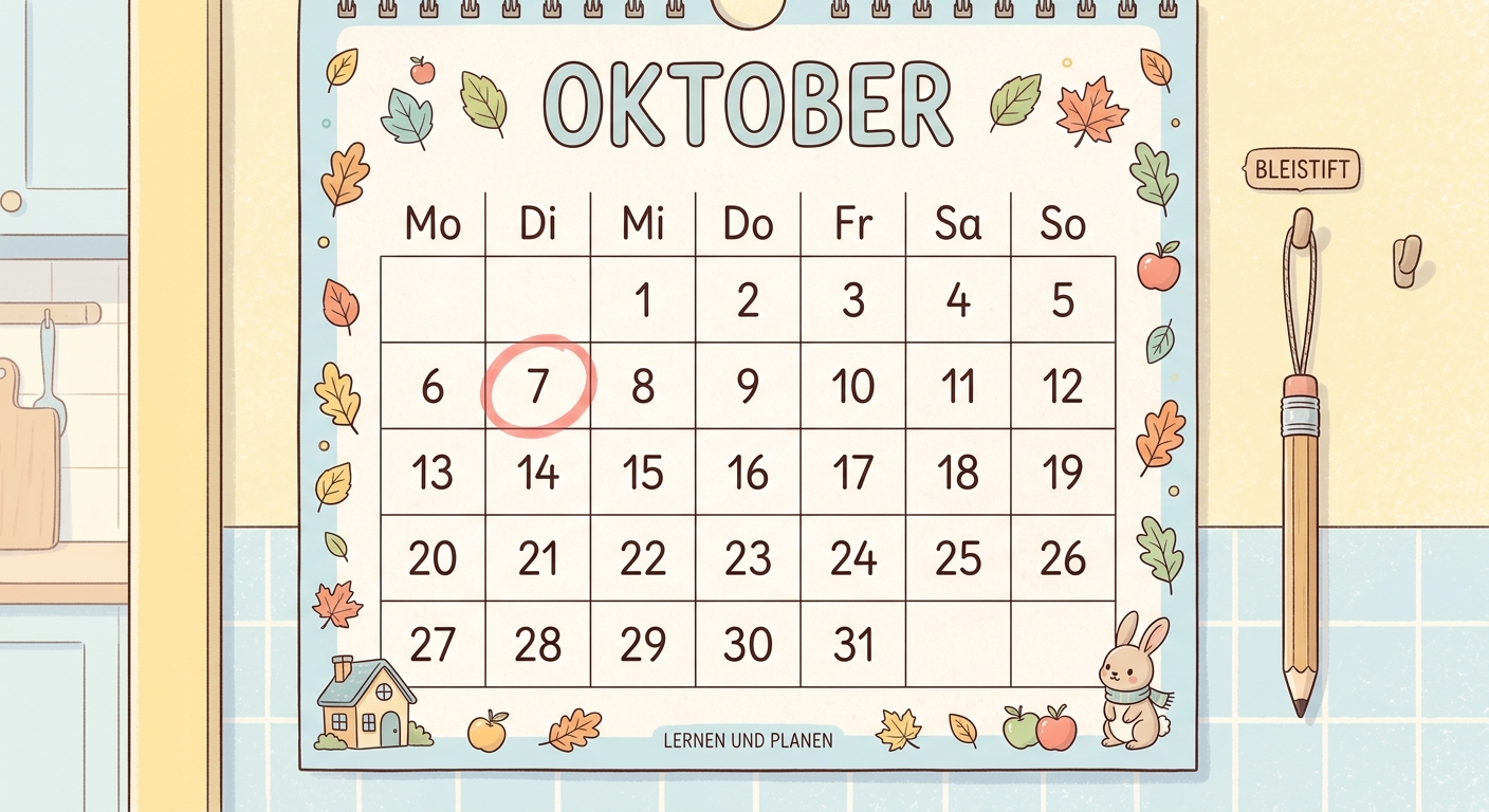 Oktober: Welcher Tag ist heute?