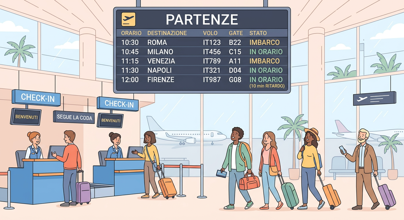 Il tabellone delle partenze