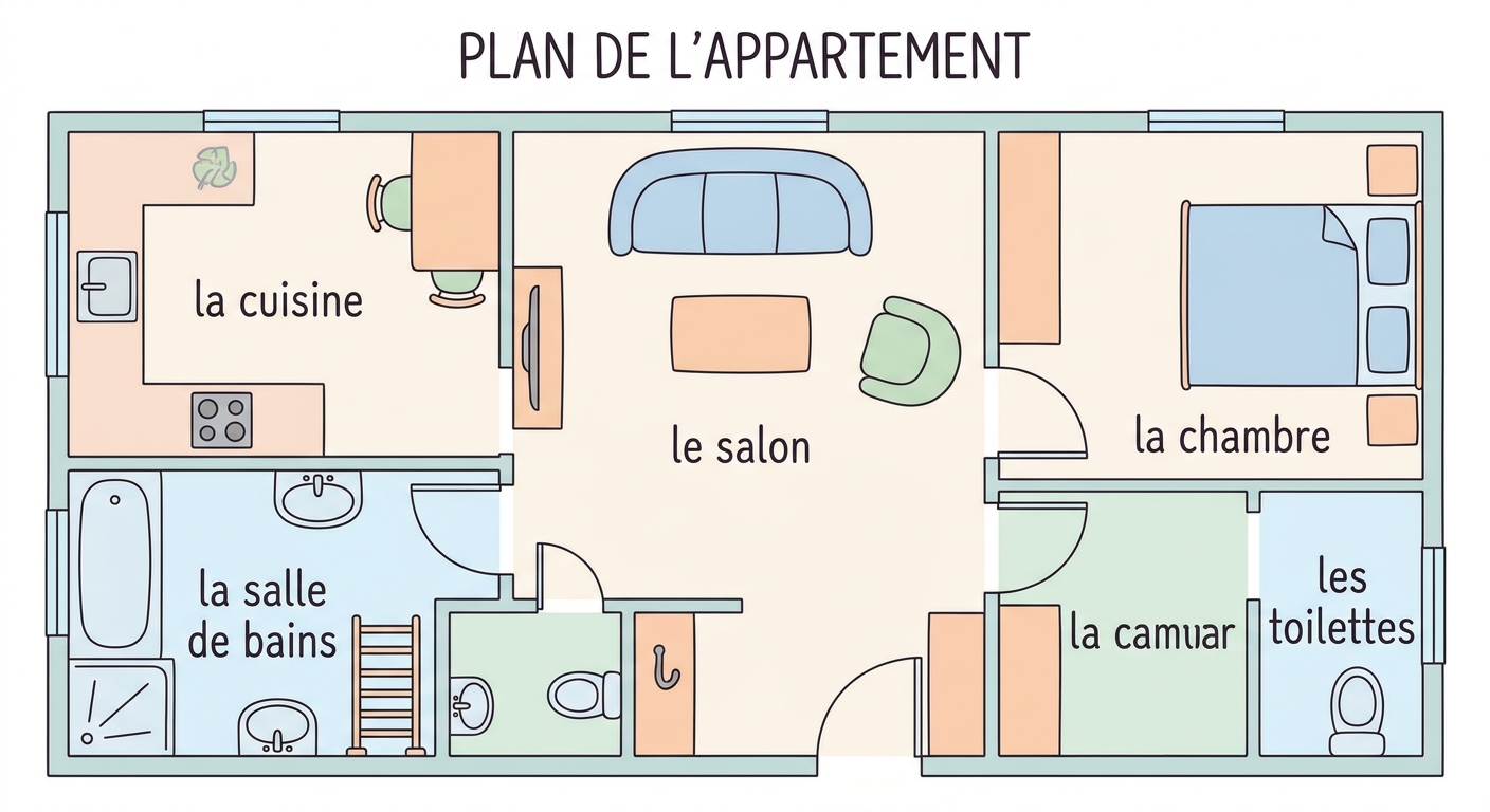 Le plan de l'appartement