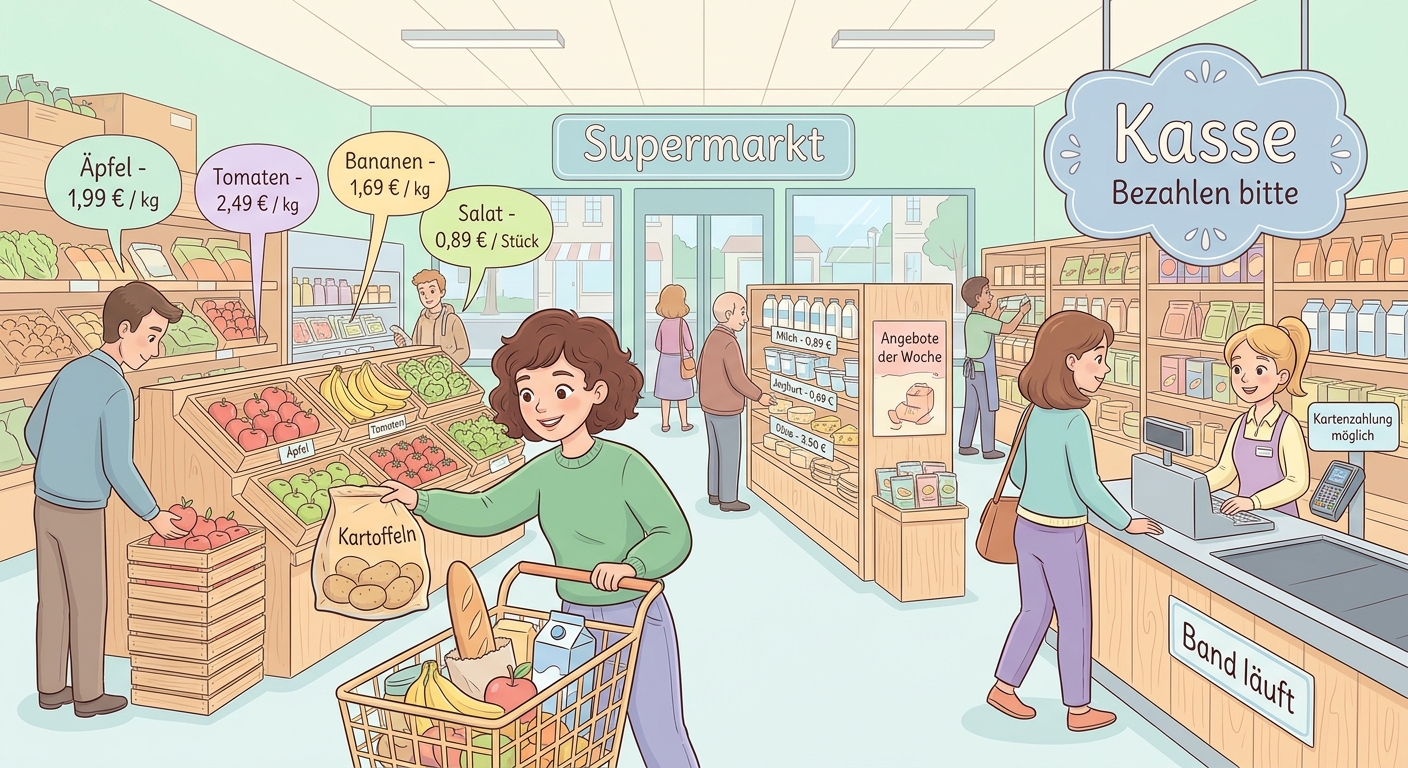 Im Supermarkt einkaufen