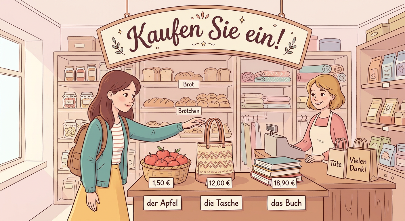 Ich kaufe die Tasche.