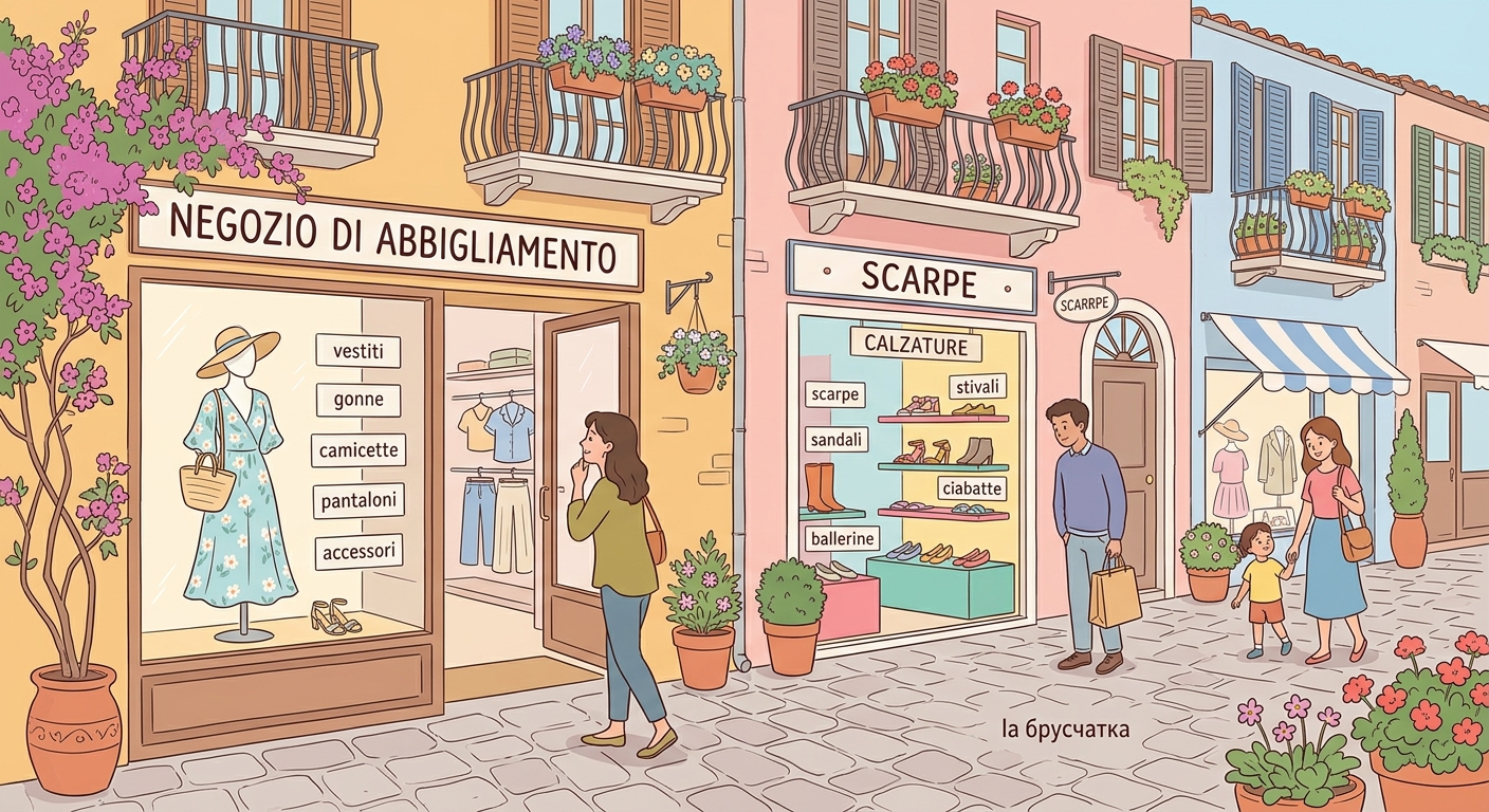 Negozio di abbigliamento in centro